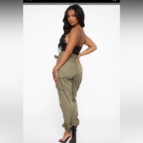 Fashion Nova Pants - Can't Forget It Cargo Jumpsuit